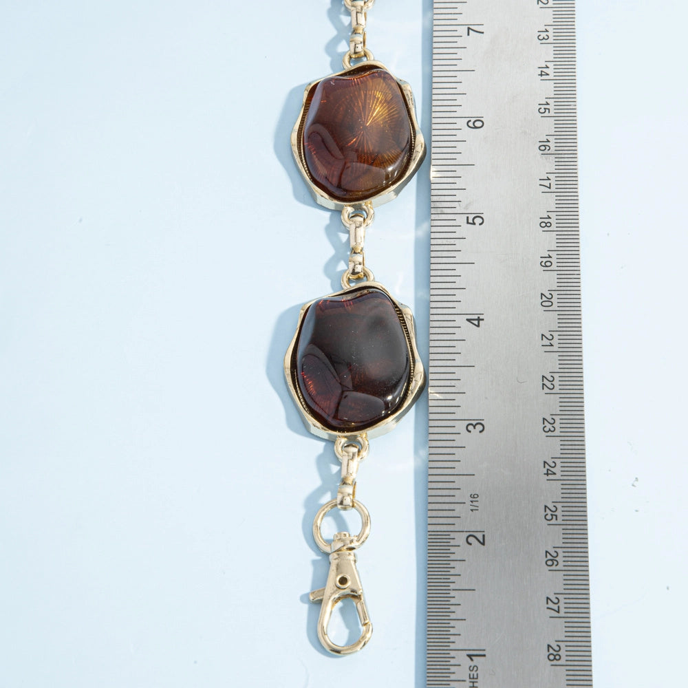 Tortoise Cabochon Gold Chain Belt