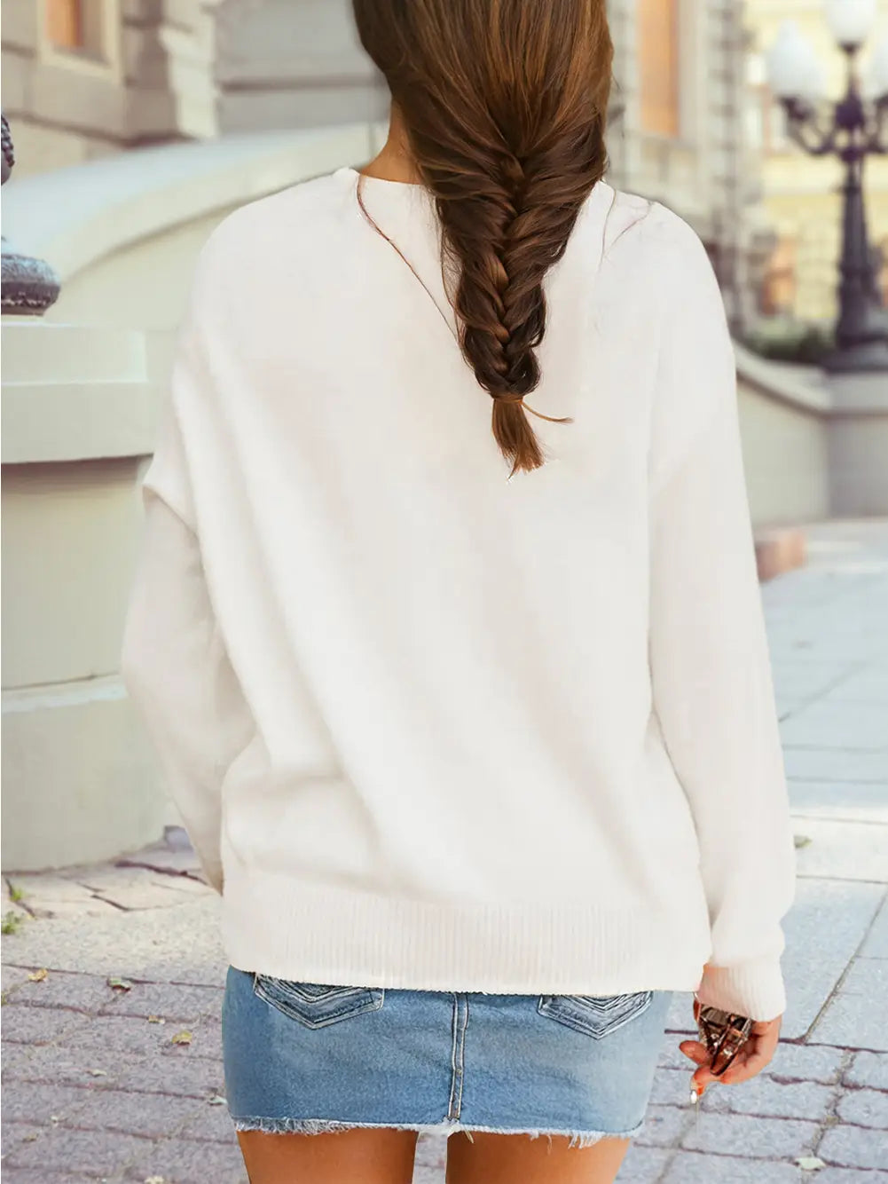 Thankful Ivory Embroidered Sweater