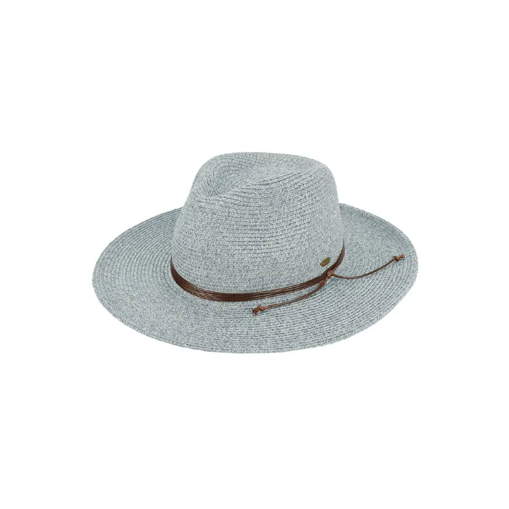 C.C String Trim Band Panama Sun Hat-Denim