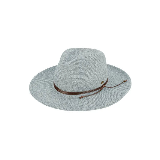 C.C String Trim Band Panama Sun Hat-Denim