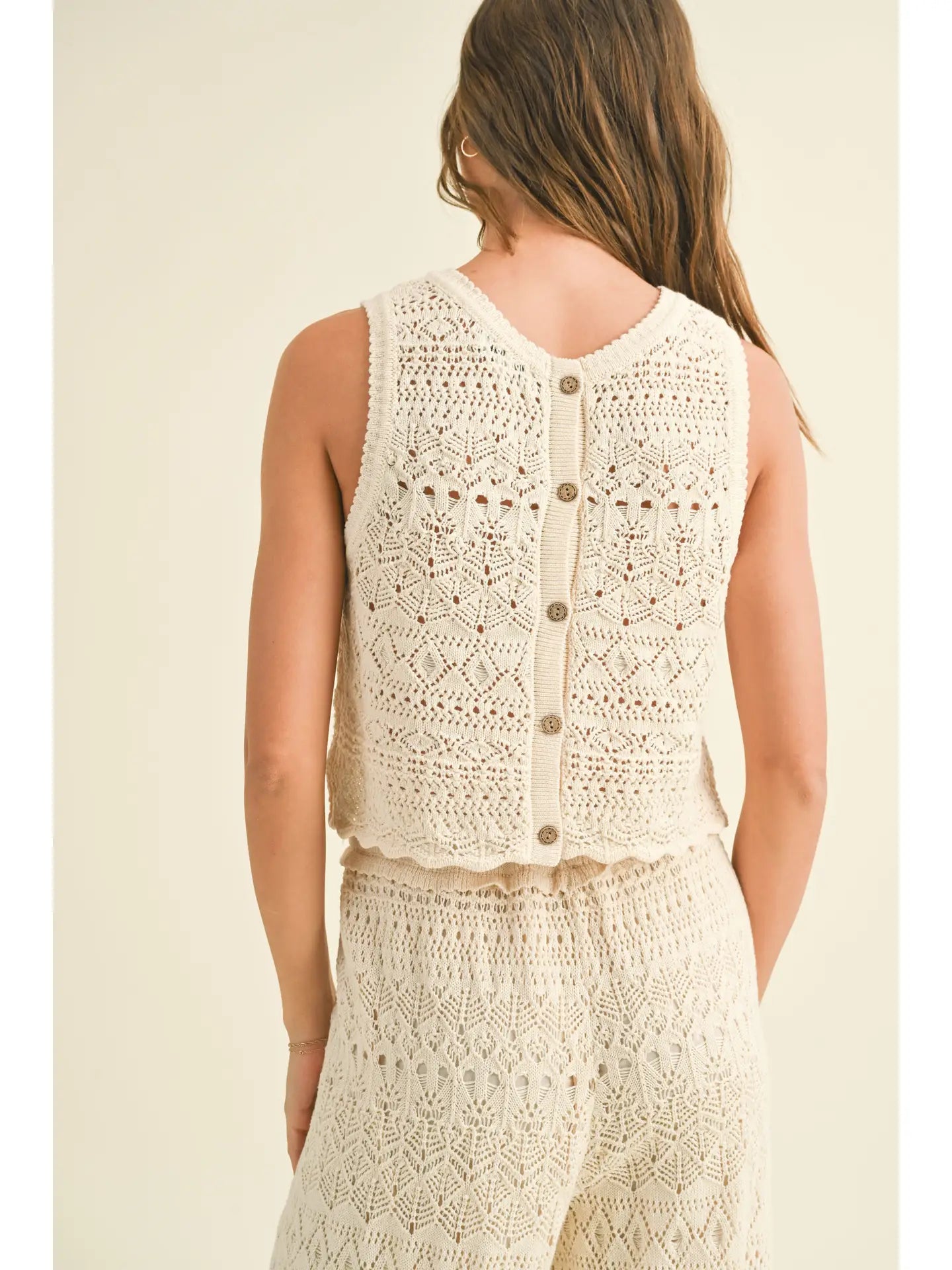 Twila Crochet Pattern Back Button Top
