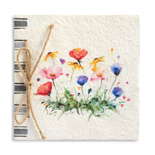 Wildflowers Paper Mache Journal - 6.5in