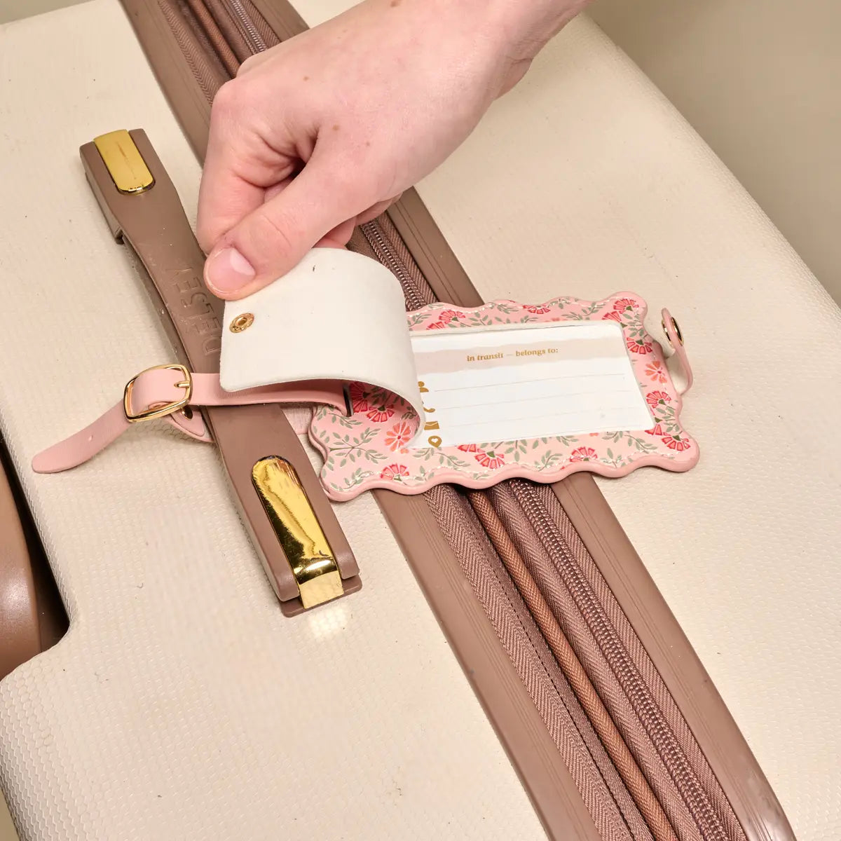Jetsetter Luggage Tag–Everbloom Dusty Rose