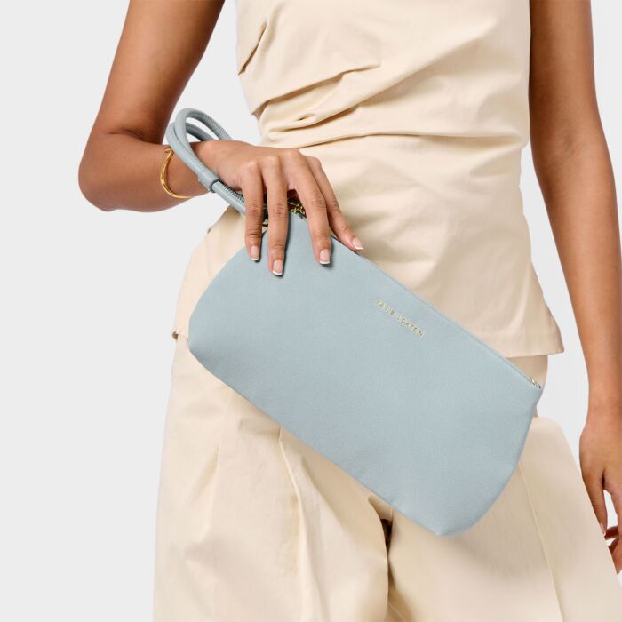Katie Loxton Asha Blue Mist Suedette Wristlet
