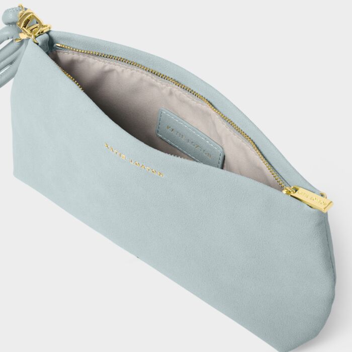 Katie Loxton Asha Blue Mist Suedette Wristlet
