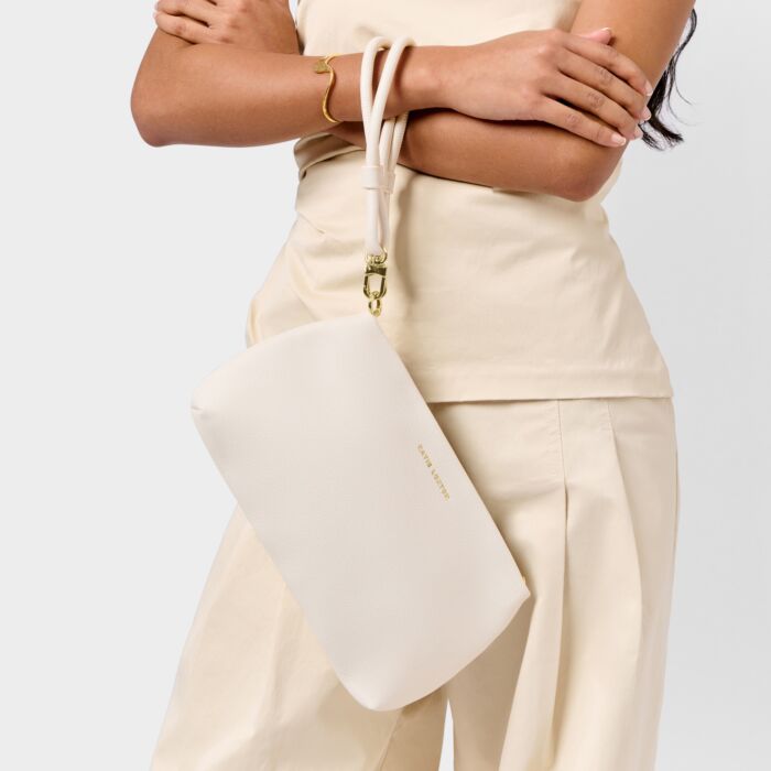 Katie Loxton Asha Wristlet in Off White