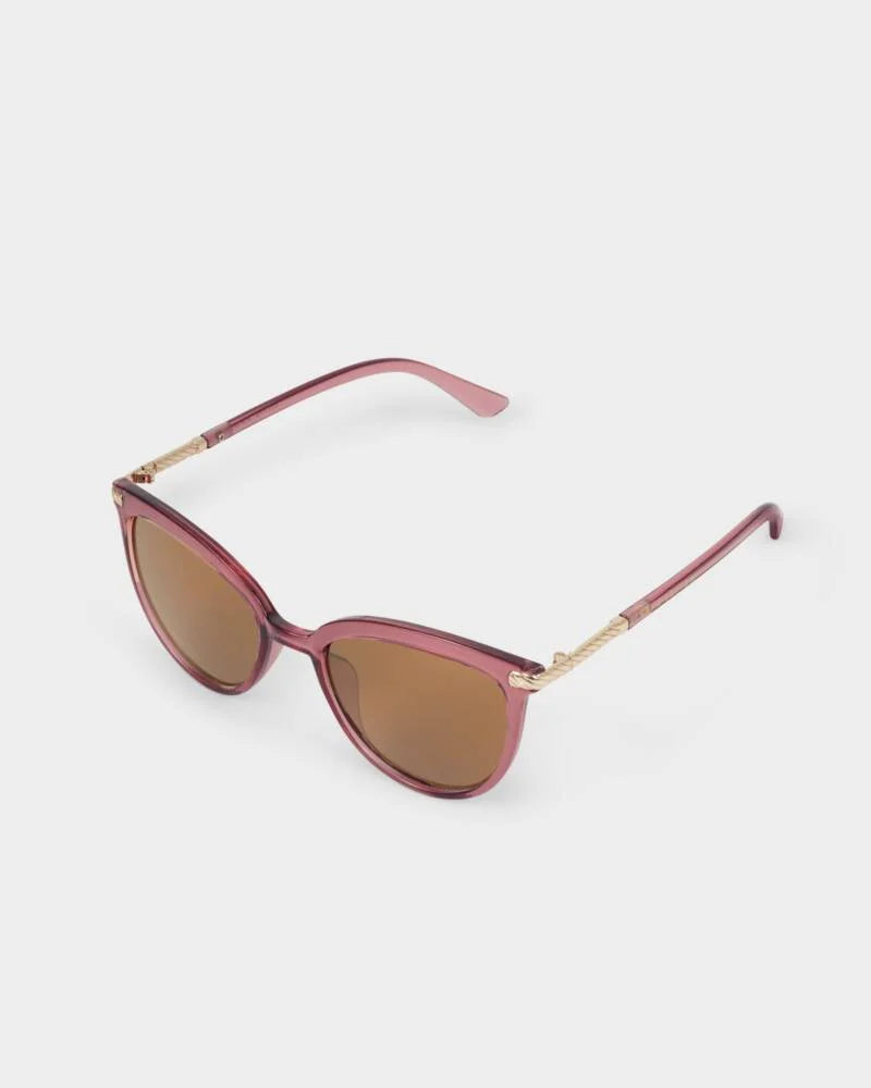 Ravello Round Sunglasses-Cherry